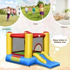 Costway Inflatable Bouncer Kids Slide Bounce House For Indoor Outdoor Without Blower -Kiddie Kingdom Store GUEST 00806313 c7d5 4ef7 bda1 a121e7688625
