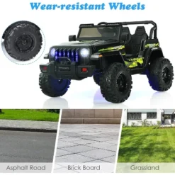 Costway Kids Ride On Truck 12V Battery Powered Ride On Car 2-Seat With 2.4G Parental Remote Control -Kiddie Kingdom Store GUEST 00a336f0 3625 4b77 bec2 37fbfd78ff5f