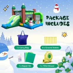 Costway 6-in-1 Winter Themed Snowman Inflatable Castle Kids Jumping House With 735W Blower -Kiddie Kingdom Store GUEST 00a802db a3d5 4183 bfaa 272c7a3bd211