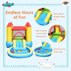 Costway Inflatable Bounce House Kids Slide Jumping Castle Bouncer W/Pool And 580W Blower -Kiddie Kingdom Store GUEST 00b9f78b 524d 4781 84ff ac5f94cdaf0f