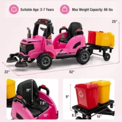 Costway Ride On Car 12V 2 In 1 Kids Street Sweeper Truck Electric Vehicle With Remote Control 17 Costway Ride On Car 12V 2 In 1 Kids Street Sweeper Truck Electric Vehicle With Remote Control -Kiddie Kingdom Store GUEST 01b5a7f1 2e73 418a 9244 143000d3bb2d
