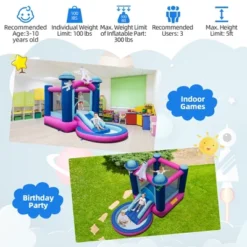 Costway Inflatable Space-themed Bounce House Kids 3-in-1 Bounce Castle Blower Excluded -Kiddie Kingdom Store GUEST 0250282f c88d 4b4f a277 6a22612af7d0