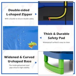 Costway 7FT Kids Trampoline Outdoor Indoor Recreational Bounce Jumper ASTM Approved -Kiddie Kingdom Store GUEST 0283f459 4732 45b6 84c8 ca71dbee0961