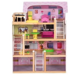 Costway Doll Cottage Dollhouse W/ Furniture Kids Wood House Playset Children Toy -Kiddie Kingdom Store GUEST 02e6ab11 f291 4e44 902d 315a93436d56