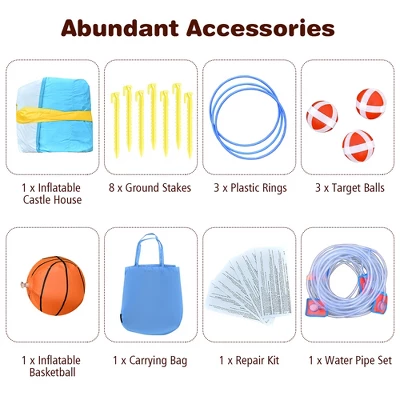 Costway Inflatable Water Slide Park Bounce House Climbing Wall 11 Costway Inflatable Water Slide Park Bounce House Climbing Wall - Image 9