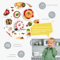 Costway Pretend Play Kitchen Wooden Toy Set For Kids W/ Realistic Light & Sound -Kiddie Kingdom Store GUEST 04f43538 cfb9 4a76 afee 3595681dcef1