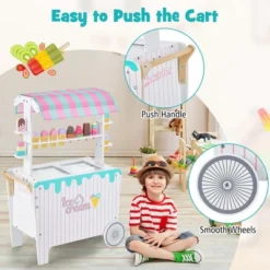 Costway Kid's Ice Cream Cart Food Trunk Play Toy Set With Display Rack & Accessories -Kiddie Kingdom Store GUEST 059751ee f49a 4f91 8a55 20270abc7326