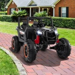 Costway 24V Kids Ride On UTV With 4 X 100W Powerful Engine Remote Control High/Low Speed Pink/Black/Red/Navy -Kiddie Kingdom Store GUEST 06334431 6114 46e6 b0d2 56c51b5d7768