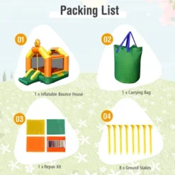 Costway Inflatable Bounce Castle Jumping House Kids Playhouse W/ Slide Blower Excluded -Kiddie Kingdom Store GUEST 0718002d 3c85 4230 8f72 8a51194796c7