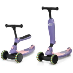 Honeyjoy Portable 3 Wheel Kids Scooter With Gravity Steering System PurpleBlueGreen -Kiddie Kingdom Store GUEST 07ff34a5 339c 4b60 ab64 cd21e75663cb
