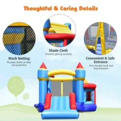Costway InflatableBounce House Castle Slide Bouncer Kids Shooting Net/Without Blower -Kiddie Kingdom Store GUEST 084cd0c2 2014 46ec 8580 5d093d9d426f