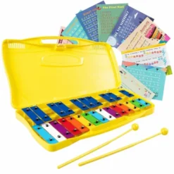 Costway 25 Notes Kids Glockenspiel Chromatic Metal Xylophone W/Case And 2 Mallets -Kiddie Kingdom Store GUEST 09068130 26f0 4534 b50c 2f452fc99873