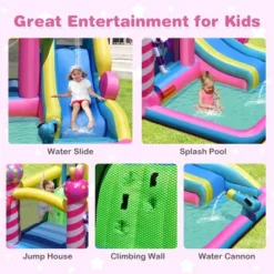 Costway Inflatable Bounce House Sweet Candy Bouncy Castle W/ Water Slide& 480W Blower 17 Costway Inflatable Bounce House Sweet Candy Bouncy Castle W/ Water Slide& 480W Blower -Kiddie Kingdom Store GUEST 09315da4 df19 4348 8e9b f7bdc8dd7cc0