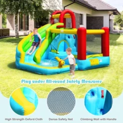 Costway Inflatable Kids Water Slide Jumper Bounce House Splash Water Pool W/ 735W Blower -Kiddie Kingdom Store GUEST 0b6cd883 cf5c 4cdc a2d2 96306d08fd07
