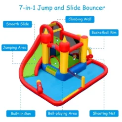 Costway Inflatable Water Slide Jumping Bounce House Bouncy Splash Park With 740W Blower -Kiddie Kingdom Store GUEST 0c4f3d60 65ac 401c 8fc1 a8a4f430b04f