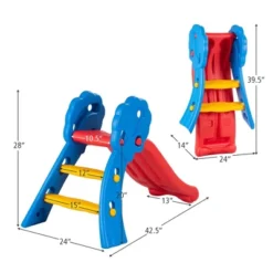 Costway Children Kids Junior Folding Climber Play Slide Indoor Outdoor Toy Easy Store -Kiddie Kingdom Store GUEST 0caa0b74 596e 474f b7c9 b537a2410144