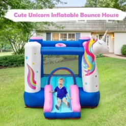 Costway Slide Bouncer Inflatable Jumping Castle Basketball Game W/ 480W Blower -Kiddie Kingdom Store GUEST 0cd67afb 4eb1 4062 8e7d 8156e4c093a7