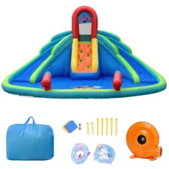 Costway Inflatable Bounce House Water Splash Pool Dual Slide Climbing Wall -Kiddie Kingdom Store GUEST 0ceff847 434b 42bb a3bd 6c4caaa4e622