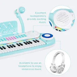 Costway 37-Key Toy Keyboard Piano Electronic Musical Instrument BluePink -Kiddie Kingdom Store GUEST 0d60f2a0 63b4 4cea be5c b1157ed8f4f3