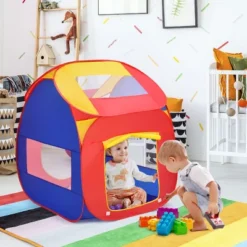 Costway Portable Kid Baby Play House Indoor Outdoor Toy Tent Game Playhut With 100 Balls -Kiddie Kingdom Store GUEST 0e1da783 54da 4351 98f0 8dc6716cf5c8