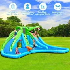 Costway Inflatable Kid Bounce House Dual Slide Climbing Wall Splash Pool W/Bag -Kiddie Kingdom Store GUEST 0e5709e0 1dfc 4b6d b7f6 65258ebdc0c8