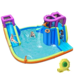 Costway 6 In 1 Inflatable Dual Slide Water Park Climbing Bouncer -Kiddie Kingdom Store GUEST 0ebbf5d1 e0d2 4991 96f1 dabee3934f63