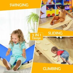Costway 3-in-1 Kids Climber Set Wooden Arch Triangle Rocker W/ Ramp & Blue Mat 14 Costway 3-in-1 Kids Climber Set Wooden Arch Triangle Rocker W/ Ramp & Blue Mat -Kiddie Kingdom Store GUEST 0ec6262c 32a0 4a3a 92d7 6ca3f253fbdd