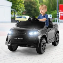 Costway 12V Kids Ride On Car Licensed Land Rover Electric Vehicle W/ Remote Control WhiteBlackPink