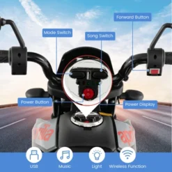 Costway 12V Licensed Aprilia Kids Ride On Motorcycle Electric Dirt Bike With Light & Music -Kiddie Kingdom Store GUEST 1070391b 1e1d 468d 8fcb 37ccda523d92