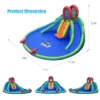 Costway Inflatable Bounce House Kids Water Splash Pool Dual Slides Climbing Wall Without Blower