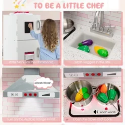 Costway Kids Corner Kitchen Play Set W/ Lifelike Sound & Sparkling Light Gift For Age 3+ 14 Costway Kids Corner Kitchen Play Set W/ Lifelike Sound & Sparkling Light Gift For Age 3+ -Kiddie Kingdom Store GUEST 10c8e573 fd3b 4745 a6ca 7e00ad635c4c