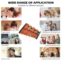 Costway 25 Note Xylophone Wooden Percussion Educational Instrument W/ 2 Mallets -Kiddie Kingdom Store GUEST 11dcc544 5df9 41e7 bdef 8d45cc35c40e