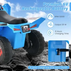 Costway Kids Ride On ATV 4 Wheeler Quad Toy Car 6V Battery Powered Motorized Toy -Kiddie Kingdom Store GUEST 12305bd5 c89d 4052 b82a 325d959d58dc