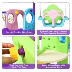 Costway 6 In 1 Toddler Climber And Swing Set W/ Basketball Hoop & Football Gate Backyard 15 Costway 6 In 1 Toddler Climber And Swing Set W/ Basketball Hoop & Football Gate Backyard -Kiddie Kingdom Store GUEST 129e63e2 039f 49db 901a 5068235c01dd