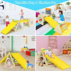 Costway 5 In 1 Toddler Playing Set Kids Climbing Triangle & Cube Play Equipment -Kiddie Kingdom Store GUEST 143bcb01 a01a 4565 8a81 30ed8f3e6ca8