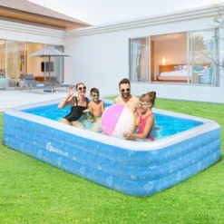 Costway Inflatable Swimming Pool 120'' X 72'' X 22'' Full-Sized Family Swimming Pool -Kiddie Kingdom Store GUEST 15418b7a 914d 4819 92f2 18061cc2ee32
