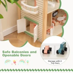 Costway Wooden Corner Dollhouse Playset With 36 Pieces Of Furniture And Accessories -Kiddie Kingdom Store GUEST 154d3709 0c80 4635 957a 44e33eade60f