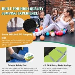 Costway 8 FT Recreational Trampoline W/ Basketball Hoop Safety Enclosure Net Ladder 15 Costway 8 FT Recreational Trampoline W/ Basketball Hoop Safety Enclosure Net Ladder -Kiddie Kingdom Store GUEST 1658c5d8 e7d7 426e 9d78 db137f36d875