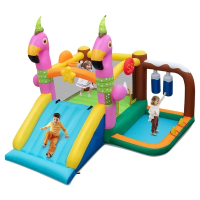 Costway Flamingo-Themed Bounce Castle 7-in-1 Kids Inflatable Jumping House 12 Costway Flamingo-Themed Bounce Castle 7-in-1 Kids Inflatable Jumping House - Image 10