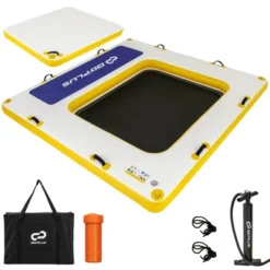 Costway 8 Ft X 8 Ft Inflatable Floating Dock With Mesh Swim Lounge Removable Insert -Kiddie Kingdom Store GUEST 17468fef d467 4a93 aa37 2d7fd255e14f