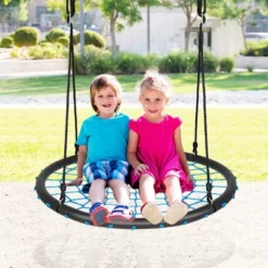 Costway 40'' Spider Web Tree Swing Set W/ Adjustable Hanging Ropes Kids Play Set BlueGreenOrange -Kiddie Kingdom Store GUEST 17497830 5773 4793 ba41 e25110c9a3c1