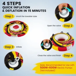 Costway Inflatable Towable Tubes For Boating Water Sport Towables For Boat To Pull 18 Costway Inflatable Towable Tubes For Boating Water Sport Towables For Boat To Pull -Kiddie Kingdom Store GUEST 18202b92 2608 4261 830b d713234518fe