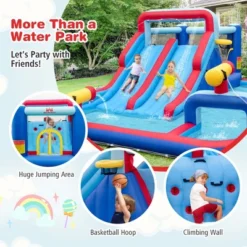 Costway Inflatable Water Slide Park Kids Bounce House Climbing Jumping With 750W Blower -Kiddie Kingdom Store GUEST 18ac71ab e6c1 44d5 b1b9 53a59a19218d