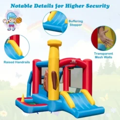 Costway Baseball Themed Jumping House Kids Bouncy Castle W/ 50 Ocean Balls & 735W Blower -Kiddie Kingdom Store GUEST 18f7a4d0 05de 45fe b435 6600bb4b3521