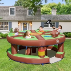 Costway Inflatable Whack-a-Mole Themed Castle For Kids Interactive Game W/ 480W Blower