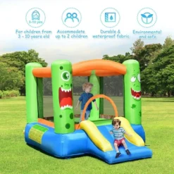 Costway Inflatable Bounce House Jumper Castle Kids Playhouse W/ Basketball Hoop & Slide -Kiddie Kingdom Store GUEST 196ed357 c8d0 4f56 935e a53675046e32