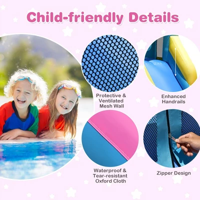 Costway Inflatable Bounce House Sweet Candy Bouncy Castle W/ Water Slide& 480W Blower 8 Costway Inflatable Bounce House Sweet Candy Bouncy Castle W/ Water Slide& 480W Blower - Image 6