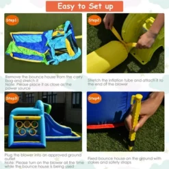 Costway Inflatable Bouncer Climbing Bounce House Kids Slide Park Ball Pit W/ 750W Blower -Kiddie Kingdom Store GUEST 1a8d3185 43b2 49b5 b219 c95c59ff9466