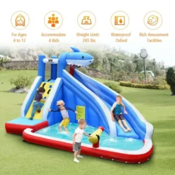 Costway Inflatable Water Slide Animal Shaped Bounce House Castle Splash Water Pool Without Blower -Kiddie Kingdom Store GUEST 1bd638d9 aee4 4c9f 8813 bb8d90a6af90