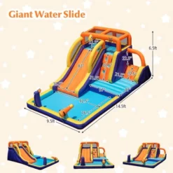 Costway Inflatable Waterslide 4-in-1 Kids Bounce Castle W/ Splash Pool（Without Blower） -Kiddie Kingdom Store GUEST 1c5cabd8 bc6d 43c3 944b 9e1dba942188